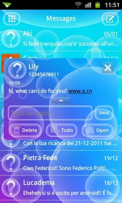 GOSMS Bubbles android App screenshot 0